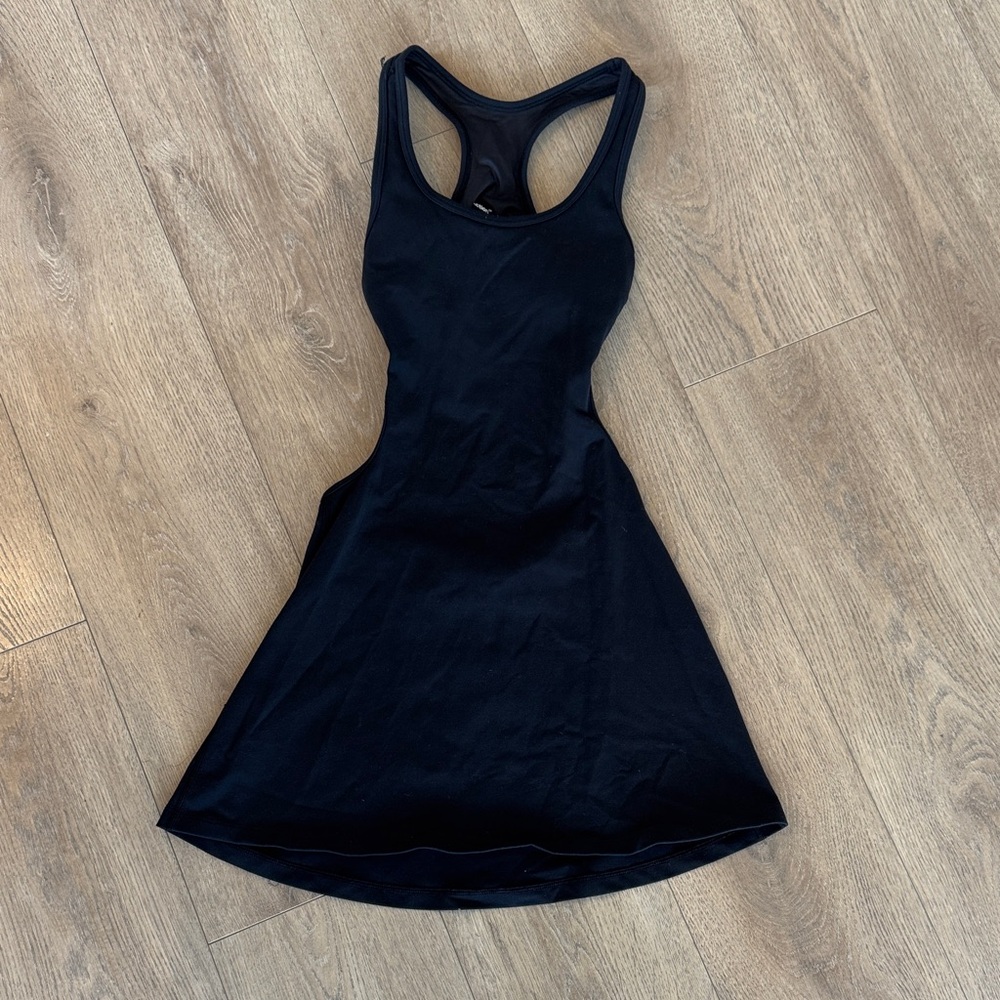 Aritzia Black Racerback Mini Dress